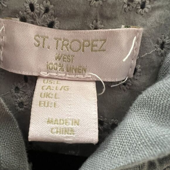 St Tropez 100% Linen Hoodie Large Vest - Picture 3 of 4